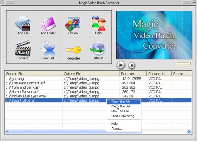 Magic Video Batch Converter 3.5.1 screenshot