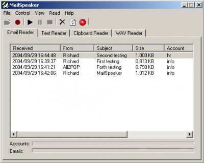 MailSpeaker 2.01 screenshot