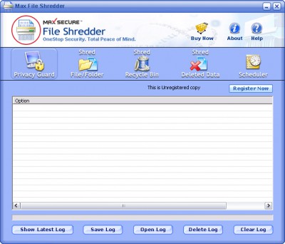 Max File Shredder 2.9 screenshot