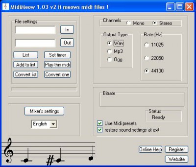 MidiMeow 1.04 v1 screenshot