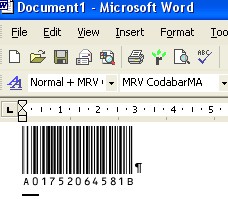 Morovia Codabar Barcode Fontware 1.0 screenshot