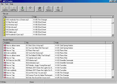 MP3 Tester 1.04 screenshot