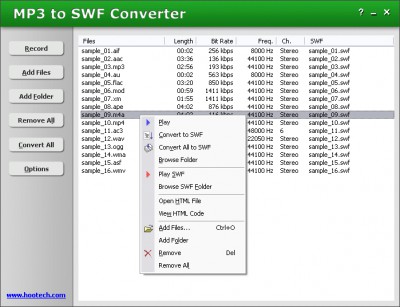 MP3 to SWF Converter 3.0.0.968 screenshot