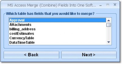 MS Access Merge (Combine) Fields Into One Software 7.0 screenshot