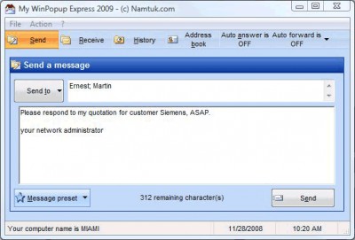 My WinPopup Express 2009.03 screenshot