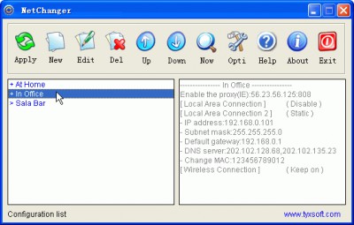 NetChanger 2.34 screenshot