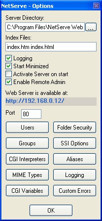 NetServe Web Server 1.0.53 screenshot