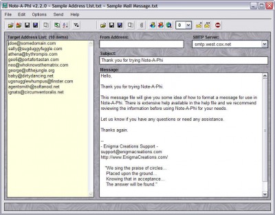Note-A-Phi 2.1.0 screenshot