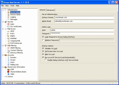 Ocean Mail Server 1.1.12.1 screenshot