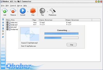 Okoker All to Mp3 Converter 5.8 screenshot