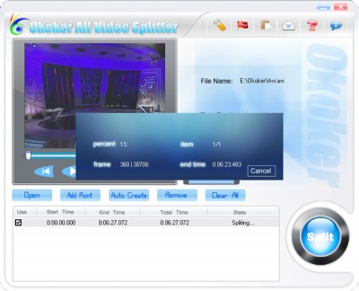 Okoker All Video Splitter 7.0 screenshot