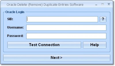 Oracle Delete (Remove) Duplicate Entries Software 7.0 screenshot