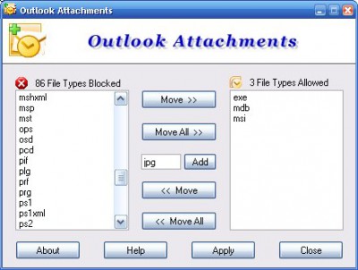 Outlook Attachments 6.0 screenshot