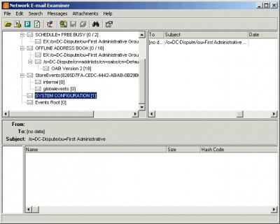 Paraben's Network E-mail Examiner 4.1 screenshot