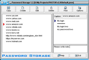 Password Storage 1.9.1 screenshot