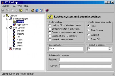 PC LockUp 2.1 screenshot