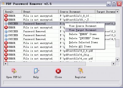 PDF Password Remover 4.0 screenshot