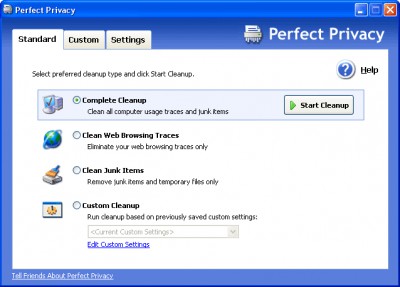 Perfect Privacy 2.0 screenshot