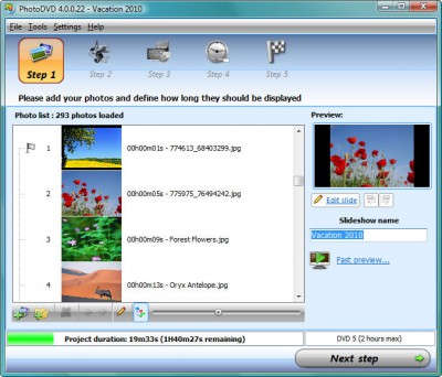 PhotoDVD 4.0.0.37d screenshot