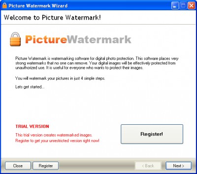 Picture Watermark 2.6 screenshot
