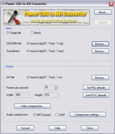 Power CDG to AVI Converter 1.0.23 screenshot