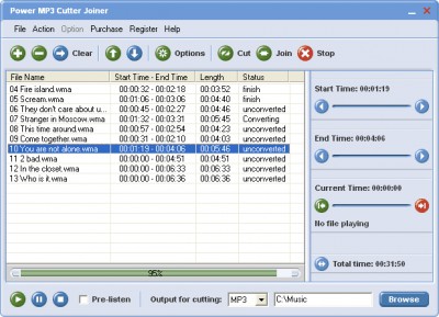 Power MP3 Cutter Joiner 1.12 screenshot