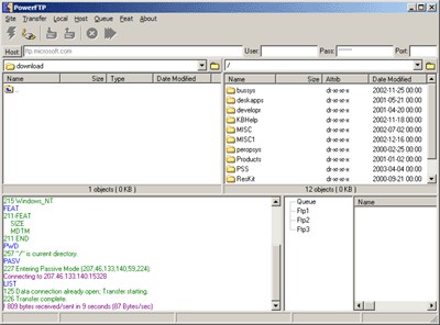 PowerFTP 2.31 screenshot