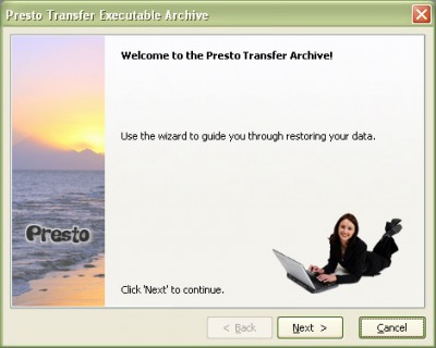 Presto IE Transfer 1.0 screenshot