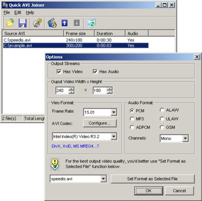 Quick AVI Joiner 2.1 screenshot