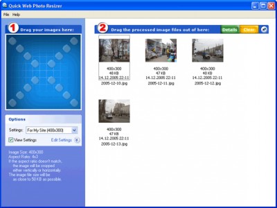 Quick Web Photo Resizer 2.1.0.1 screenshot