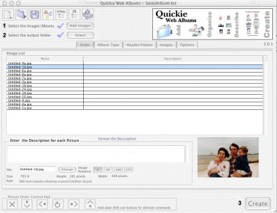 Quickie Web Albums 4.4.0 screenshot