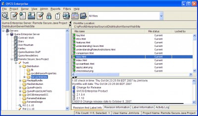 QVCS-Enterprise 2.1.22 screenshot