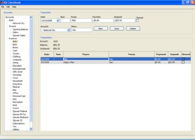 R6 Checkbook 1.1 screenshot