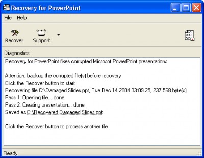 Recovery for PowerPoint 3.1.19636 screenshot