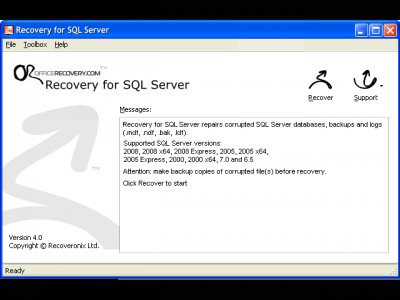 Recovery for SQL Server 4.7.19692 screenshot