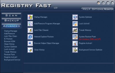 Registry Fast 7.16 screenshot