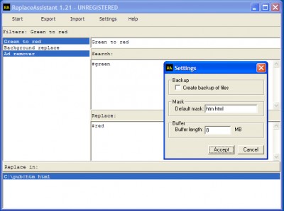 ReplaceAssistant 1.21 screenshot