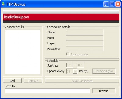 Reseller Backup Tool 1.0.0 screenshot