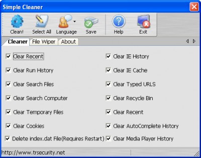 SimpleCleaner 1.0 screenshot