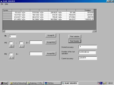 SLAE Solver 1.2 screenshot