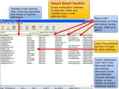 Smart Email Verifier 3.51 screenshot