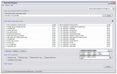Smart MP3 Renamer 1.4.1.1 screenshot