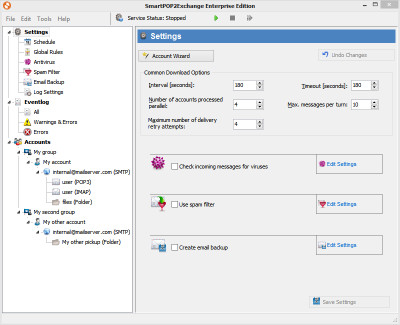 SmartPOP2Exchange 8.7.2 screenshot