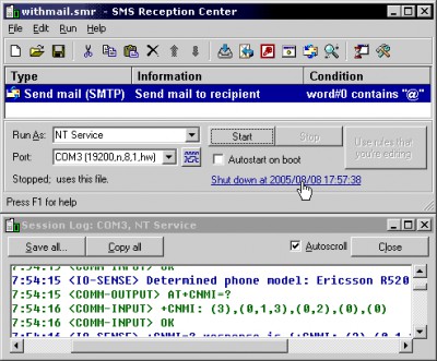 SMS Reception Center 1.95 screenshot