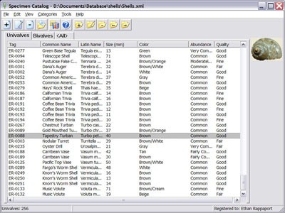 Specimen Catalog 2.4.0 screenshot
