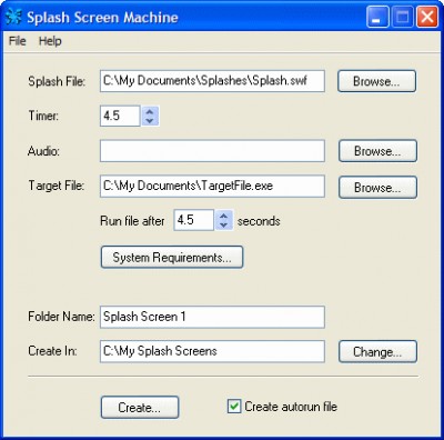 Splash Screen Machine 4.1 screenshot