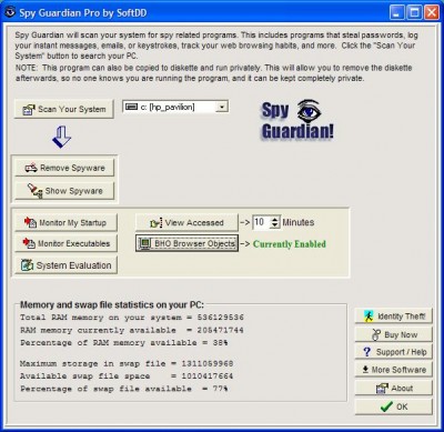 Spy Guardian Pro 2.13e screenshot
