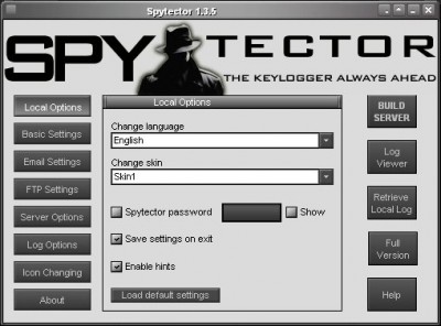 Spytector 1.3.1 screenshot
