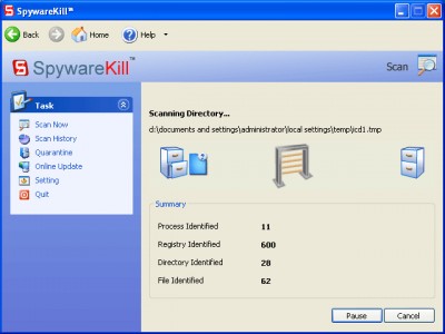 SpywareKill 2.5.2117 screenshot