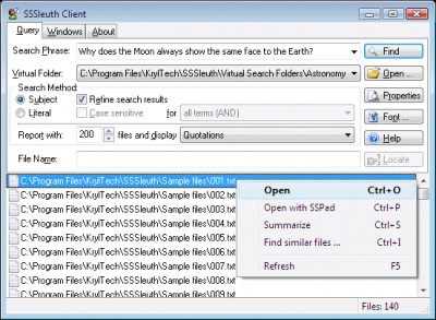 Subject Search Sleuth 3.01 screenshot